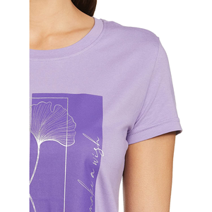 T-shirt pour femme à manches courtes et col rond, imprimé sur mesure, écologique, 2023, en spandex/coton, séchage rapide et respirant, fabriqué au Bangladesh - Product Image 5