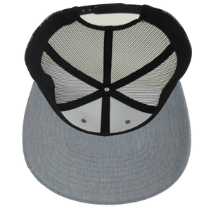 OEM Custom Leather <b>Patch</b> Logo Trucker Hat Structured Mesh <b>Back</b> Cap Adjustable Snapback Closure 6 Panel Vietnam Hat Factory - Product Image 3