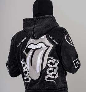 Veste d'hiver décontractée pour homme de haute qualité, en polyester/coton, avec fermeture éclair 1/4, manches longues, en denim, en molleton français, respirante, coupe-vent - Product Image 4