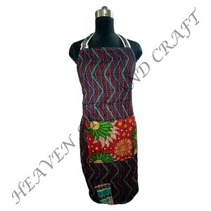 Vintage Kantha Handmade Floral Print Quilted <b>Apron</b> Bohemian Cotton <b>Apron</b> For Woman/Christmas Gift/Kitchen Woman Kitchen <b>Apron</b> - Product Image 4