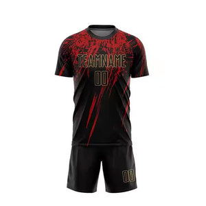 Ropa de fútbol de manga corta de calidad superior Diseño transpirable ecológico Ajuste cómodo Conjuntos de impresión por sublimación - Product Image 2