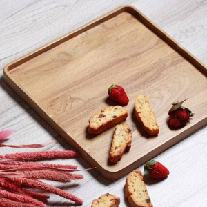 Plateau de service alimentaire unique de qualité supérieure Design tendance Bambou Bois Événements Fêtes Assiette alimentaire - Product Image 3