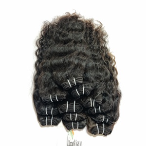 Fabricants 100% Vierge Couleur Naturelle Bouclés Raw Noir Indien Remy Extensions de Cheveux Tissage sans Traitement Chimique - Product Image 1