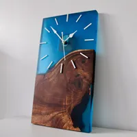 Horloge murale en résine d'inspiration vintage-Décor rustique peint à la main du fournisseur indien, montre unique pour la maison et le bureau