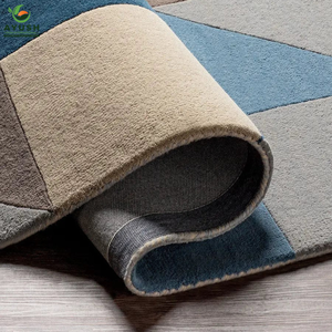 Tapis tissé bohème en laine, tapis moelleux et tufté à la main pour la chambre à coucher et le salon - Product Image 5