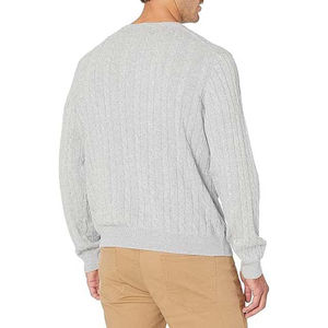 Trending <b>Men's</b> Classic Cable Knit Crewneck Pullover Lightweight Casual Cotton <b>Sweater</b> Hot Selling Trending <b>Men</b> <b>Sweater</b> - Product Image 2