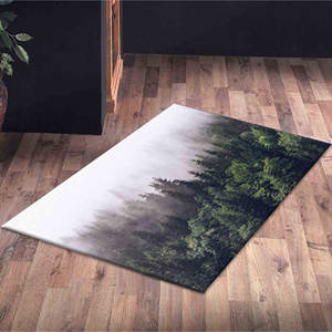 Tapis imprimé paysage naturel : Couloir vibrant, coloré, loft, salle de bain, tapis en velours - Product Image 1