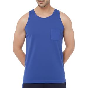 Débardeur en jersey de coton pour homme, col classique, décontracté, sans manches, sous-vêtement d'été, respirant, séchage rapide, doux, confortable, vente en gros - Product Image 5
