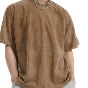 Fabricación de fábrica, camisetas de lavado ácido de gran tamaño hechas a medida, camisetas de lavado ácido de algodón 100% para adultos de gran tamaño - Product Image 3