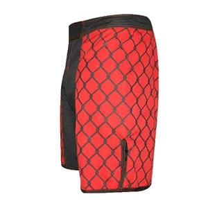 Short MMA pour homme de bonne qualité avec impression de logo personnalisé Short d'entraînement extensible au grappin avec décoration à motifs et poches - Product Image 3