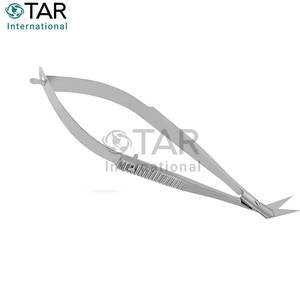 Micro Iris/Noyes/Castroviejo Scissors 4.5" Angled Ophthalmic <b>Surgical</b> Medic <b>Instruments</b> Spring Action Extra Sharp ENT <b>Veterinary</b> - Product Image 3