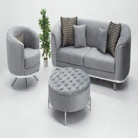 Ensemble de canapés Chesterfield modernes capitonnés en velours, fonction salle à manger, pour salon, mobilier en bois et plastique, salle de bain, villa, école, cuisine, parc