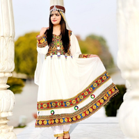 Vente chaude robe afghane pour femmes 2024 nouveau Design afghan Kutchi vêtements pour femmes meilleur prix brodé respirant robe en dentelle