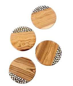 Productos indios hechos a mano Posavasos de madera/hueso Mesa de hogar y cocina Posavasos cuadrados decorativos Posavasos decorativos de cocina Piedra - Product Image 2