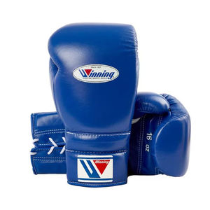 Guantes de boxeo ganadores de alta calidad, profesionales, negros, de piel de vaca auténtica, guantes de boxeo ganadores con cordones, guantes de combate de Kickboxing - Product Image 4