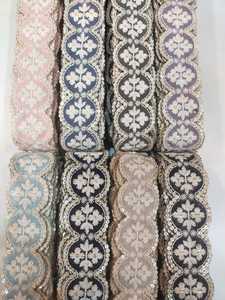 Popular 100% Polyester <b>Material</b> 3D Net Floral Fabric <b>Embroidery</b> Lace for Dress - Product Image 2