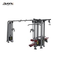 Machine de musculation multi-stations BN Commercial 5 avec système de câbles croisés et pile de poids pour centre de fitness, entraînement complet du corps