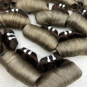Tonos grises Funmi Egg Curls Super Double CuticleAligned Raw Single Donor Extensiones de cabello Remy vietnamita Tejido de cabello hinchable - Product Image 5