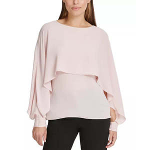 For DKNY Women's Pink Cape Style Knit <b>Top</b> Small Size - Product Image 1
