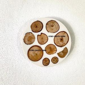 Posavasos de resina y madera hechos a mano, posavasos de resina únicos, almohadillas aislantes para bebidas frías y calientes, posavasos de resina de madera - Product Image 6