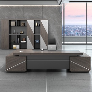 Ergonomic Electric Standing <b>Desk</b> Luxury Wooden Executive Computer Office Table Smart Height Adjustable Sit Stand Workstation Eas - Product Image 2