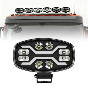 Venta al por Mayor de Luces de Trabajo 4x4 de 10 Pulgadas y 80W, Luces LED para Camioneta con Haz Combinado Blanco y Ámbar, Lámpara de Posición para Jeep, Todoterreno y SUV - Product Image 1