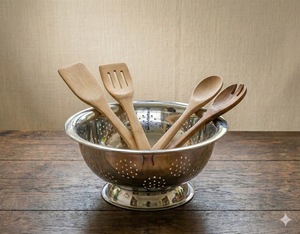 Colador de Acero Inoxidable con Acabado Cromado Super Profundo de 43 cm, Alta Capacidad, Apto para Lavavajillas, Escurridor de Agua para Limpiar Productos y Pasta - Product Image 1