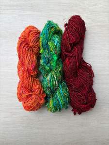 Wholesale Recycled Sari <b>Silk</b> <b>Yarn</b> Handspun Eco Friendly <b>Yarn</b> for Knitting & Crafts Colorful Recycled Sari <b>Silk</b> <b>Yarns</b> - Product Image 4