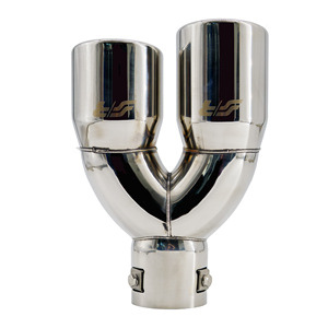 Terminal redondo de 63 mm, doblemente inclinado, desplazado, de acero inoxidable - Product Image 4