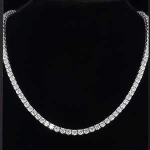 Collar de tenis de diamante Moissanite de corte redondo de estilo Vintage, colgante fino para compromiso, regalo de boda, fiesta o aniversario - Product Image 3