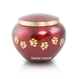 Urna de cremación para cenizas de mascotas más hermosa disponible en diferentes tonos rojos para suministros funerarios al por mayor para un ser querido que mantiene las cenizas - Product Image 2