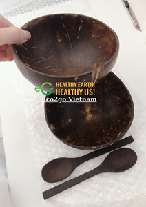 Vente 2025!!! Eco2go Vietnam Vente en gros Bol en coquille de noix de coco/Bol en noix de coco rond - Product Image 2