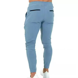 Pantalon décontracté pour hommes meilleur design de haute qualité coton polyester nouveau style couleur unie vêtements de rue taille élastique toile - Product Image 3