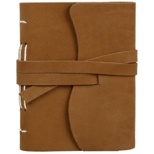 สมุดไดอารี่ไดอารี่หนังแท้100% ทำด้วยมือสมุดร่างการตัดเย็บที่มีผลผูกพันกับกระเป๋าเดินทาง - Product Image 5