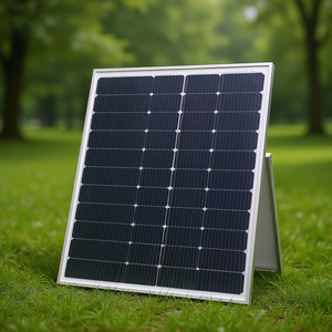 Panneau solaire Frosun Solar 100 Watt 18 Volt polycristallin PERC pliable avec feuille arrière blanche et couvercle avant en verre - Product Image 3