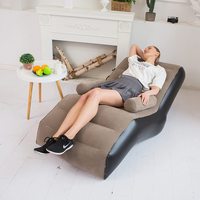 Canapé gonflable - Chaise longue pliable portable avec fonction de massage et de refroidissement pour le camping en plein air et la plage