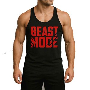 Camiseta sin mangas personalizada OEM para hombre, camiseta sin mangas con estampado de logotipo de gimnasio de poliéster spandex de primera calidad, tela de secado rápido elástica en cuatro direcciones, ropa deportiva atlética - Product Image 6