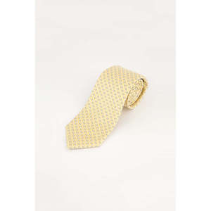 Michael Kors Men's Classic Neck <b>Tie</b> Yellow Geometric Design Regular Size <b>Polyester</b> <b>Tie</b> - Product Image 2
