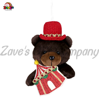 Zaves Décorations de Noël mignonnes de petite taille Ours Souris Éléphant Cerf Ornement suspendu pour l'arbre Article de Noël festif