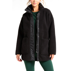 2024 nouveauté femmes conception personnalisée Sherpa polaire veste haute qualité hiver mode avec des caractéristiques chauffantes et respirantes - Product Image 1