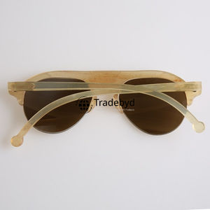 Gafas ópticas de cuerno hechas a mano con marco de cuerno de búfalo real para amantes de la moda elegante de Tradebyd - Product Image 5