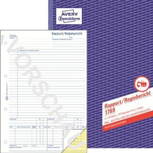 Papel sin Carbón - Reporte del Director Avery Zweckform DIN A4 1 Copia 2 x 40 Hojas - Product Image 1