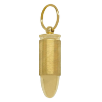 Vente flash : Pendentif balle de 1 pouce en or jaune 14 carats massif, minimaliste, pour homme, accessoire unisexe, fournisseur