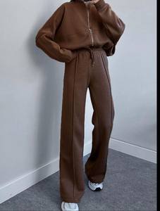 Pantalones Deportivos de Invierno 2026 para Mujer, Personalizados, 100% Algodón, Estilo Jogger, Casuales, Holgados, de Alta Calidad, con Forro Polar - Product Image 2