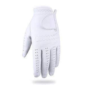 Guantes de golf de cuero Cabretta de mano derecha de alta calidad con logotipo personalizado Guantes de golf de piel de oveja para adultos de primera calidad - Product Image 4