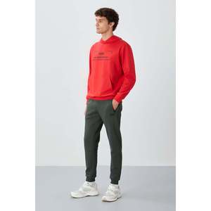 Pantalon de survêtement kaki pour homme Cesar, taille élastique, avec poches, style décontracté en tissu brossé - 84929 - Product Image 4