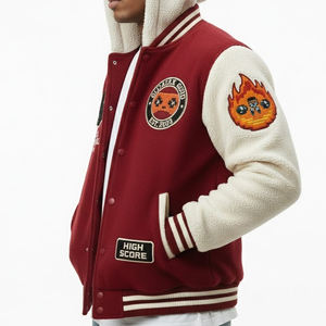 Chaqueta Universitaria de Forro Polar Extra Grande de Manga Larga para Hombre, Chaqueta Universitaria Estilo Letterman de Alta Calidad para Hombre en MOQ Bajo - Product Image 4