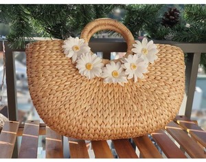 Sac en jacinthe écologique du Vietnam sac fourre-tout tissé panier artisanal pour un usage quotidien pique-nique stockage et mode - Product Image 3