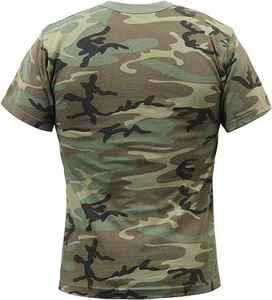 Profesional hecho logotipo personalizado tamaño hombres usan precio al por mayor impresión 100% algodón camuflaje hombres camiseta 2024 - Product Image 2