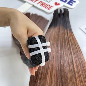 Vente Flash 70% Os Droite Extension de Cheveux Humains Bruts Double Trame Ombre Noir Couleur Femmes - Product Image 2